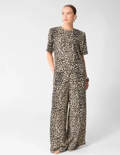 Leopard Twist Top Bruin