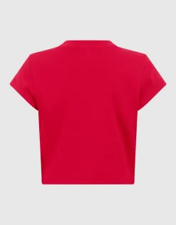 Les Fraises Rib Crop Top Rood