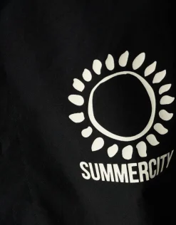 Linnen Artwork Overshirt Zwart