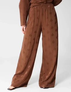 Logo Jacquard Broek Bruin