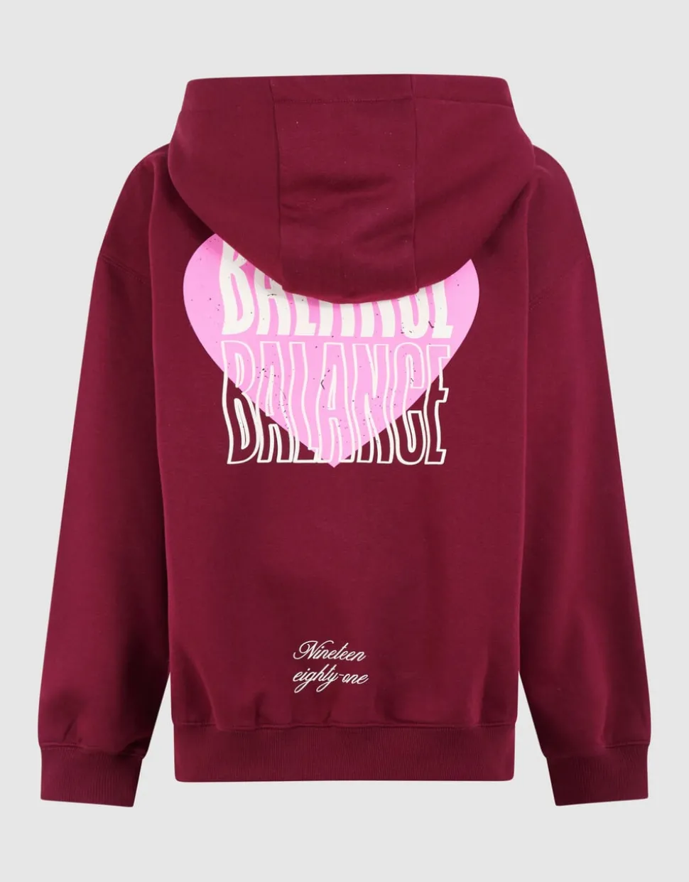 Loose Fit Artwork Hoodie Donkerrood