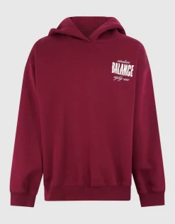 Loose Fit Artwork Hoodie Donkerrood