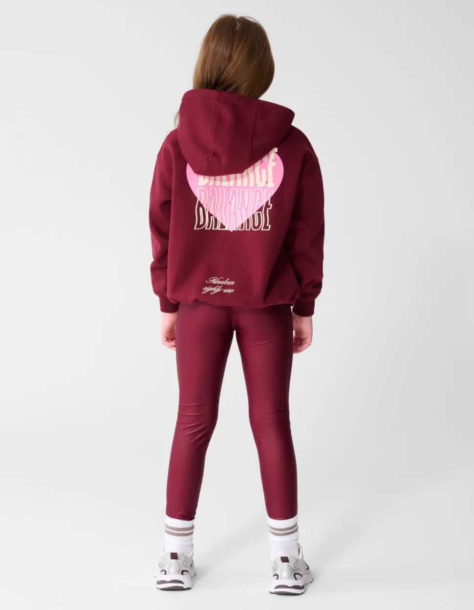 Loose Fit Artwork Hoodie Donkerrood