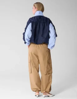 Loose Fit Cargo Broek Zand