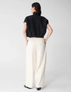 Loose Fit Pantalon Gebroken Wit