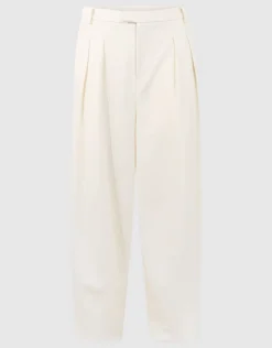 Loose Fit Pantalon Gebroken Wit