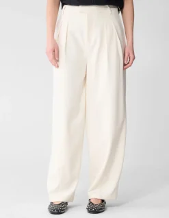 Loose Fit Pantalon Gebroken Wit