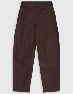 Lurex Barrel Fit Jeans Donkerbruin