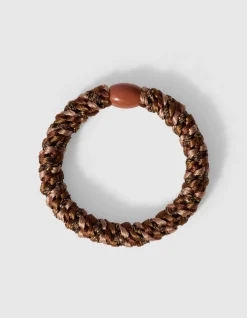 Lurex Haarelastiek Donkerbruin