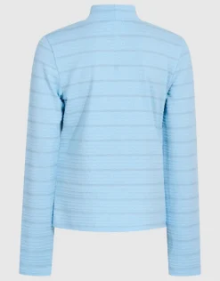 Lurex Longsleeve Top Lichtblauw