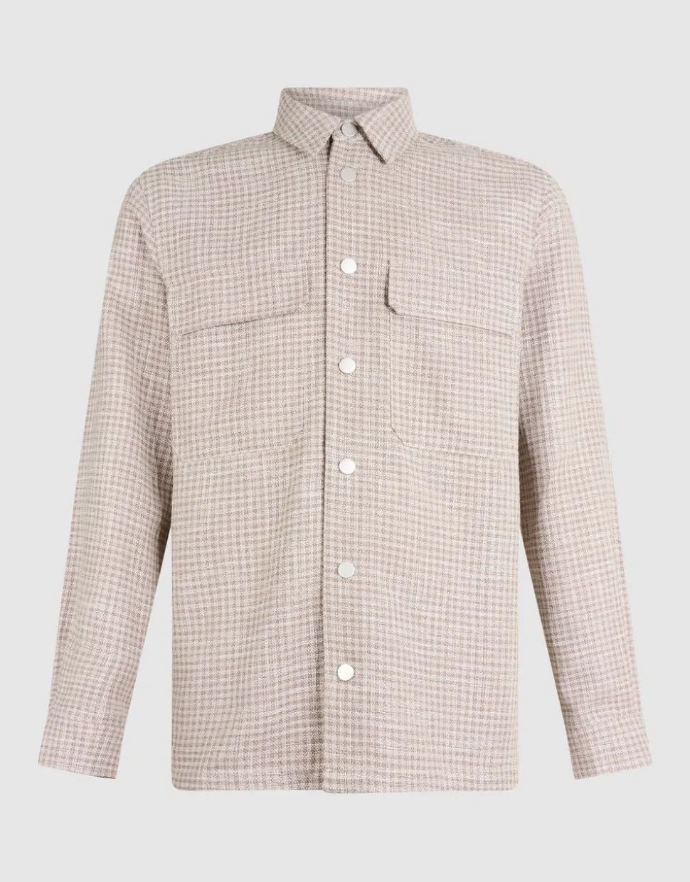 Melange Check Overshirt Zand