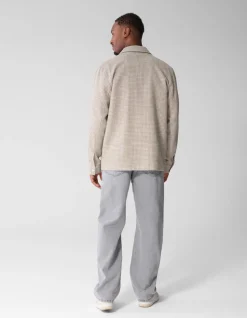 Melange Check Overshirt Zand