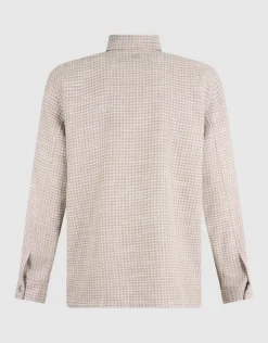 Melange Check Overshirt Zand
