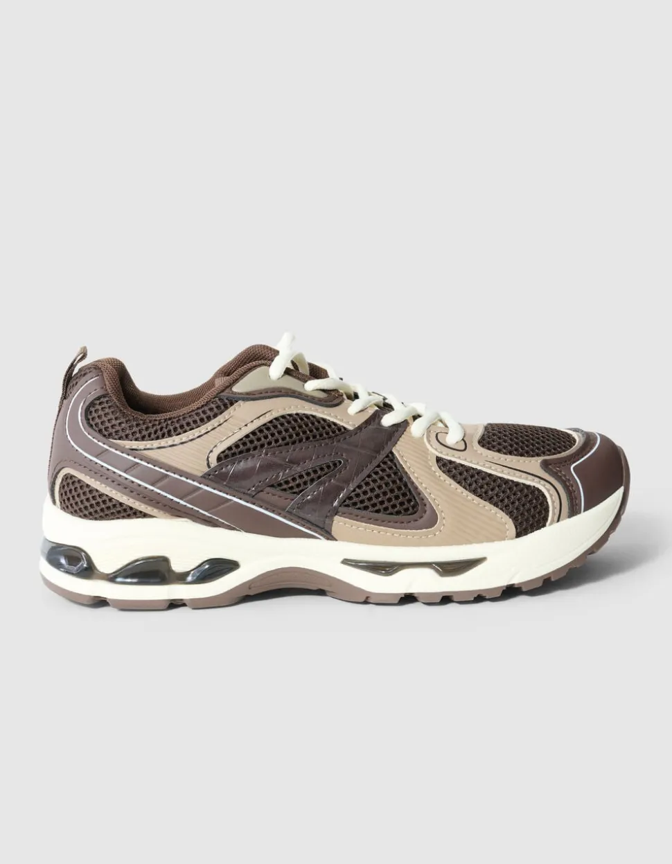 Mesh Sneaker Donkerbruin