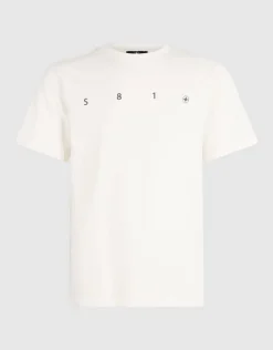 Minimal Artwork T-shirt Gebroken Wit