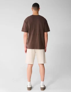 Minimalistisch T-shirt Donkerbruin