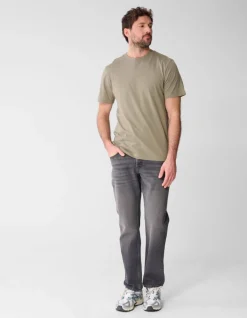 Modern Straight Fit Jeans Washed Zwart L34
