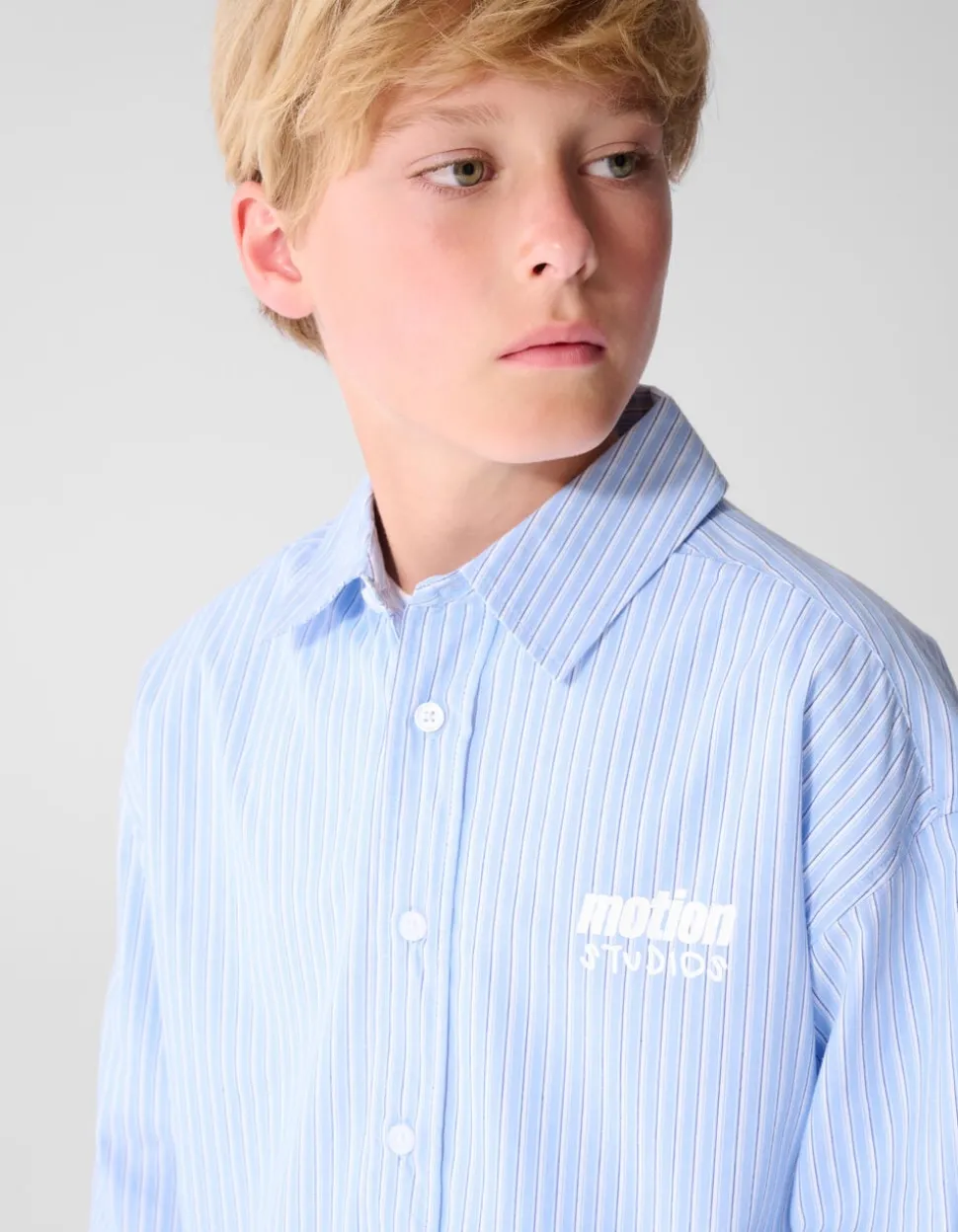 Motion Pinstripe Overhemd Lichtblauw
