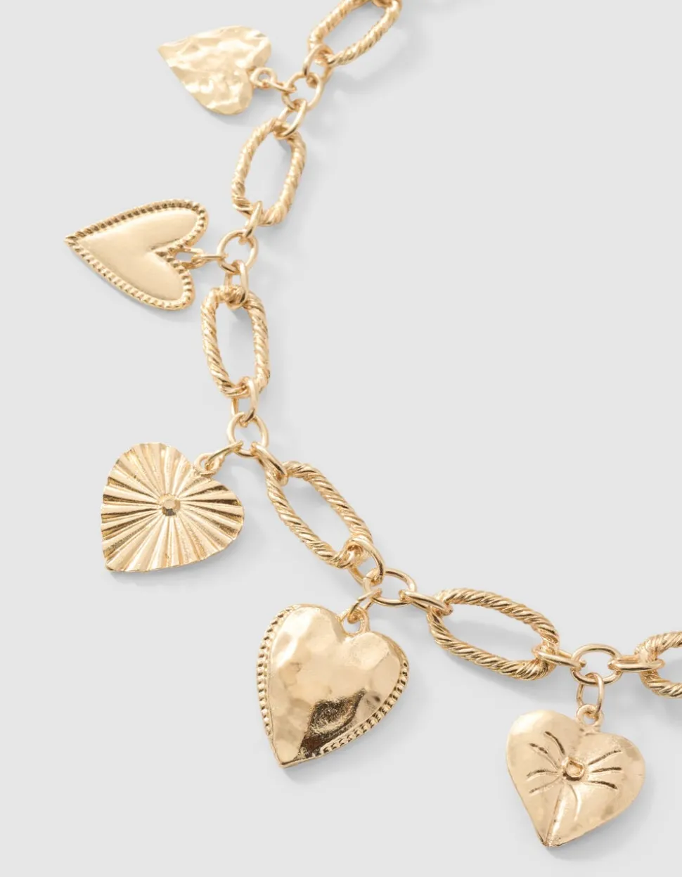 Multi Heart Ketting Goud