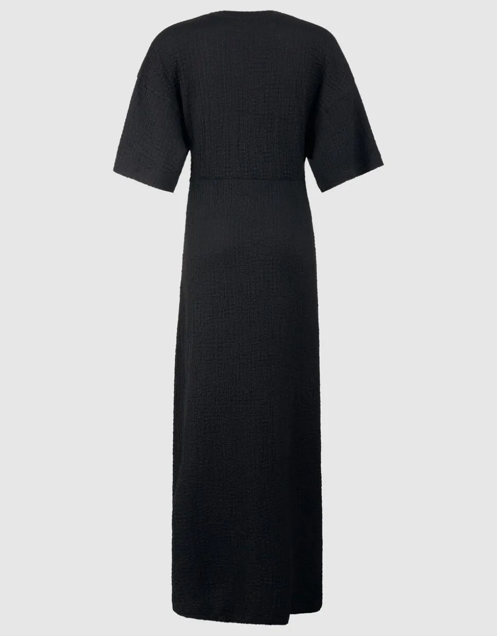 Organic Crinkle Maxi Jurk Zwart