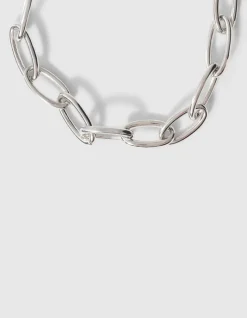 Oval Chain Ketting Zilver