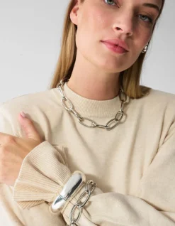 Oval Chain Ketting Zilver