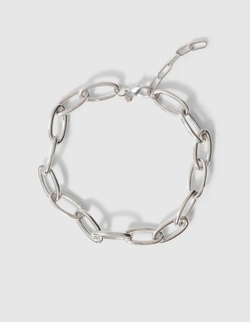 Oval Chain Ketting Zilver