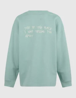 Oversized Artwork Sweater Lichtgroen