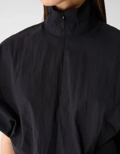 Oversized Balloon Fit Blouse Zwart