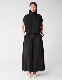 Oversized Balloon Fit Blouse Zwart