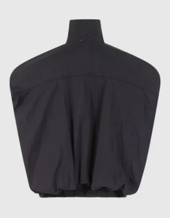 Oversized Balloon Fit Blouse Zwart