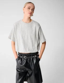 Oversized Balloon T-shirt Lichtgrijs