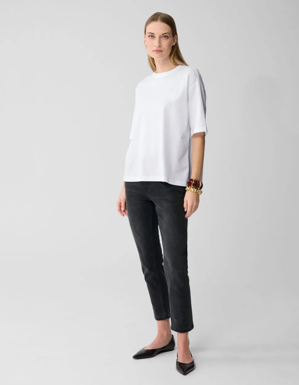 Oversized Basic T-shirt Wit By Lonneke