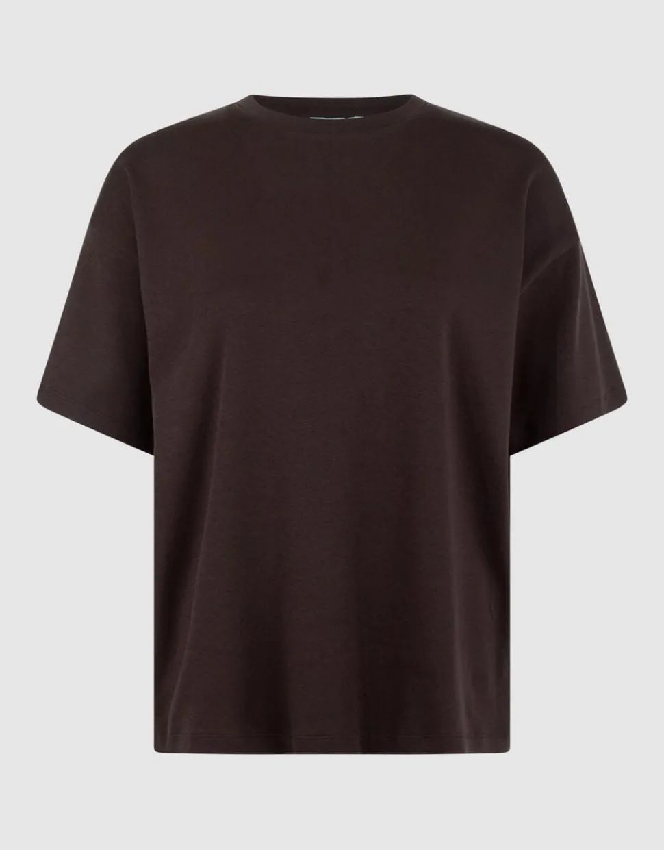 Oversized Basis T-shirt Donkerbruin