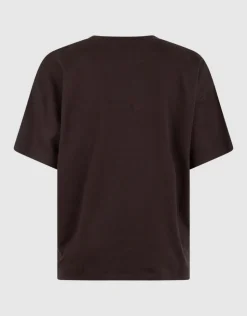 Oversized Basis T-shirt Donkerbruin