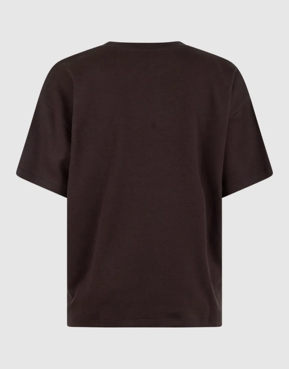 Oversized Basis T-shirt Donkerbruin