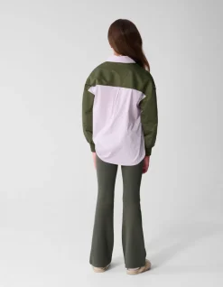 Oversized Bomber Blouse Lichtpaars