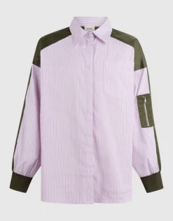 Oversized Bomber Blouse Lichtpaars