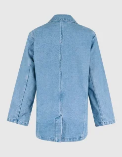Oversized Denim Blazer Mediumstone