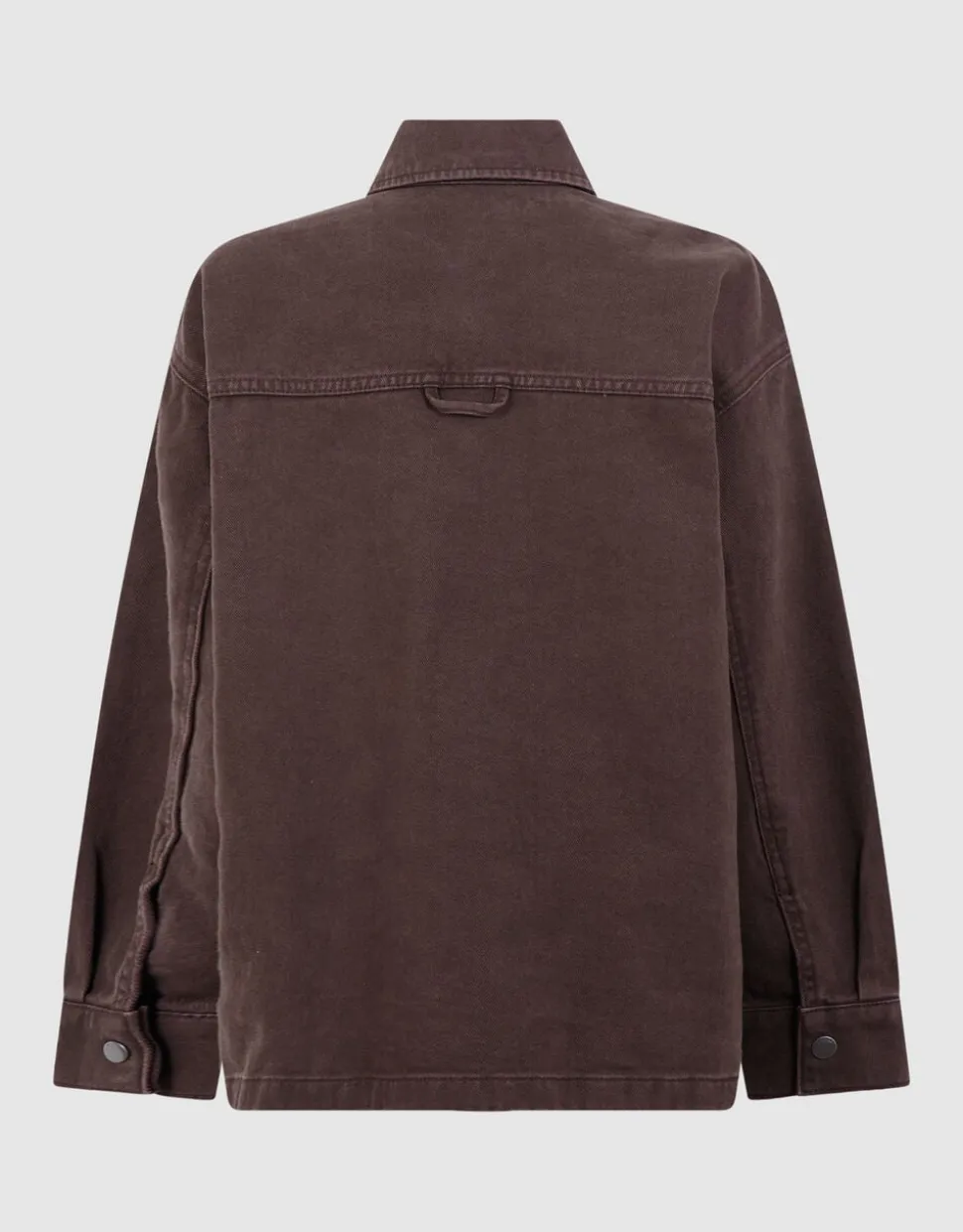 Oversized Denim Overshirt Donkerbruin