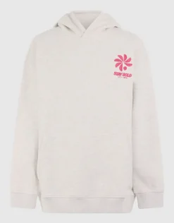Oversized Fit Bold Artwork Hoodie Lichtgrijs