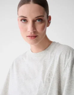 Oversized Logo T-shirt Lichtgrijs By Mieke