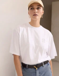 Oversized Logo T-shirt Wit By Mieke