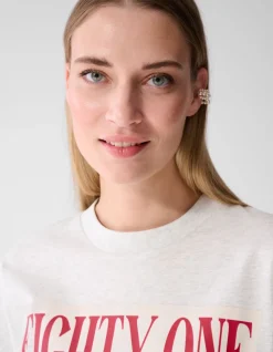 Oversized Magazine Artwork T-shirt Lichtgrijs