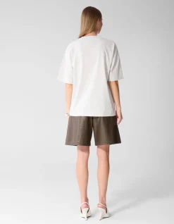 Oversized Magazine Artwork T-shirt Lichtgrijs