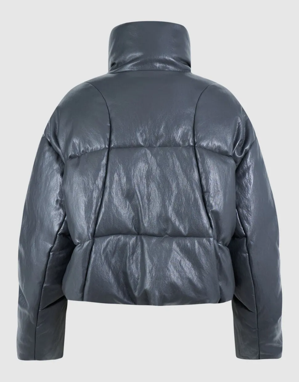 Oversized Puffer Jack Donkergrijs
