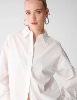 Oversized Ring Cuff Blouse Wit