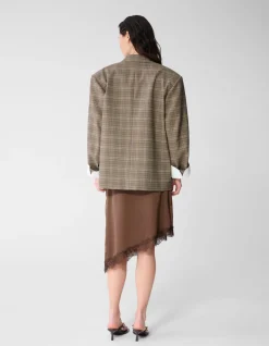 Oversized Ruiten Blazer Bruin