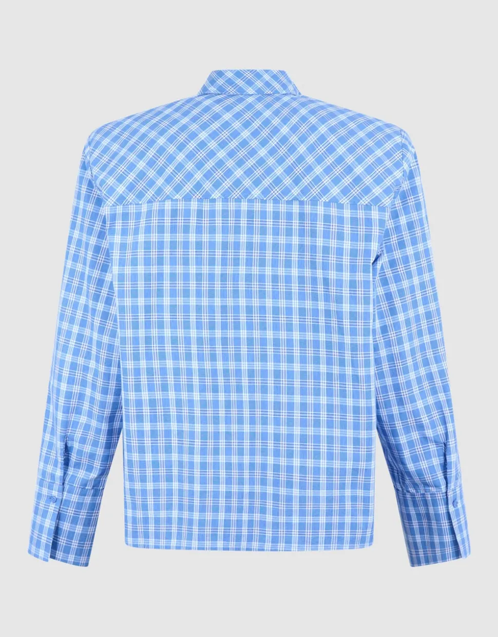 Oversized Ruiten Bow Blouse Blauw