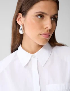 Oversized Solid Blouse Wit
